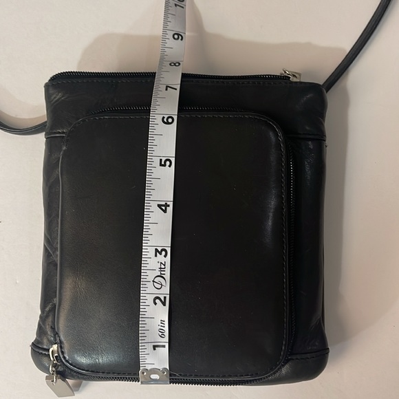 Vintage HOBO International Black Leather Crossbody Organizer Bag - Picture 6 of 6